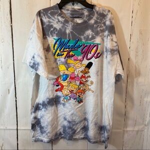 Nickelodeon Sz Large‎  tie dye Tee Made in the 90s